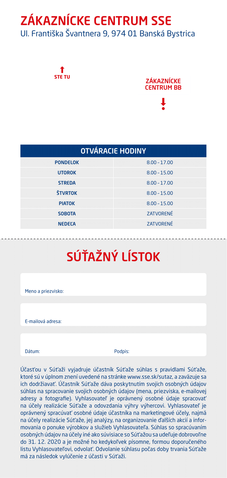 Súťažný lístok Banská Bystrica