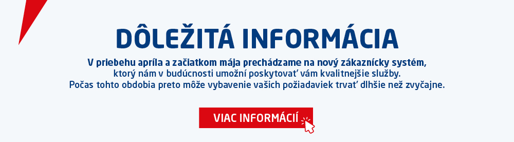 Dôležité upozornenie 