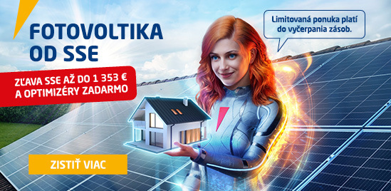 Fotovoltika od SSE so zľavou do 1353 € - Zistiť viac