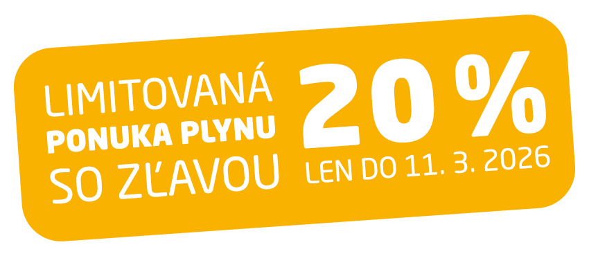 Limitovaná ponuka plynu so zľavou 20% len do 11. 3. 2026